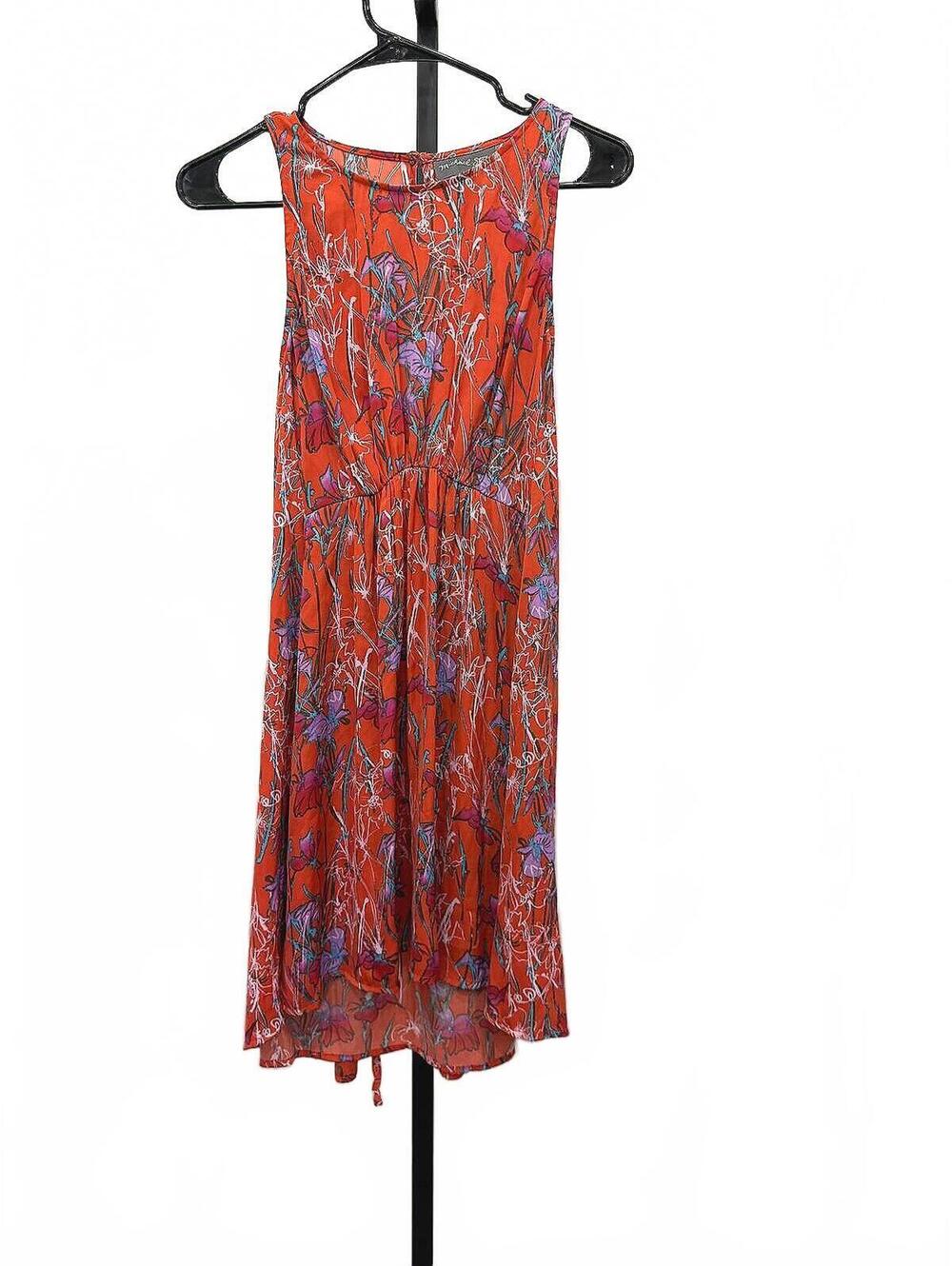 Michael Stars Small Sleeveless Red Floral Print Dress